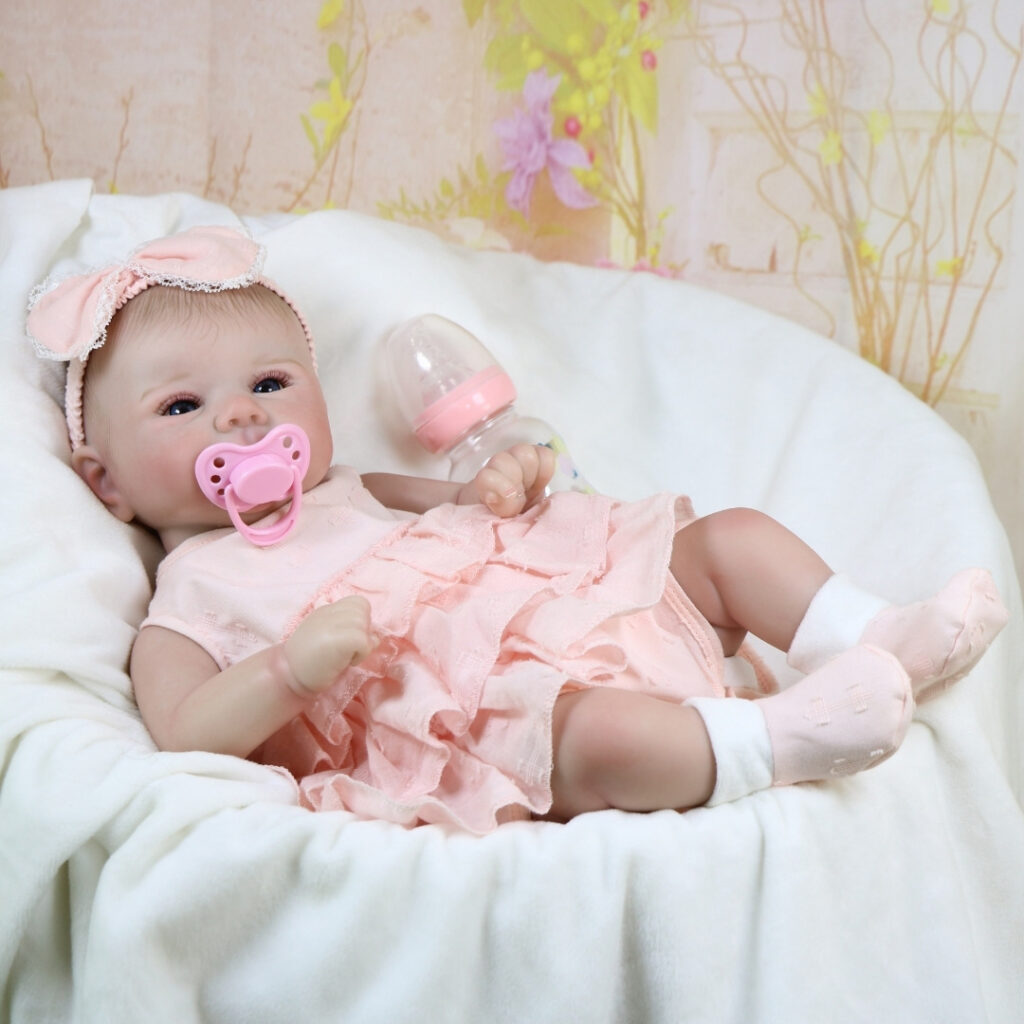 Lily Grace Reborn Baby – 17" Lifelike Newborn with Painted Hair