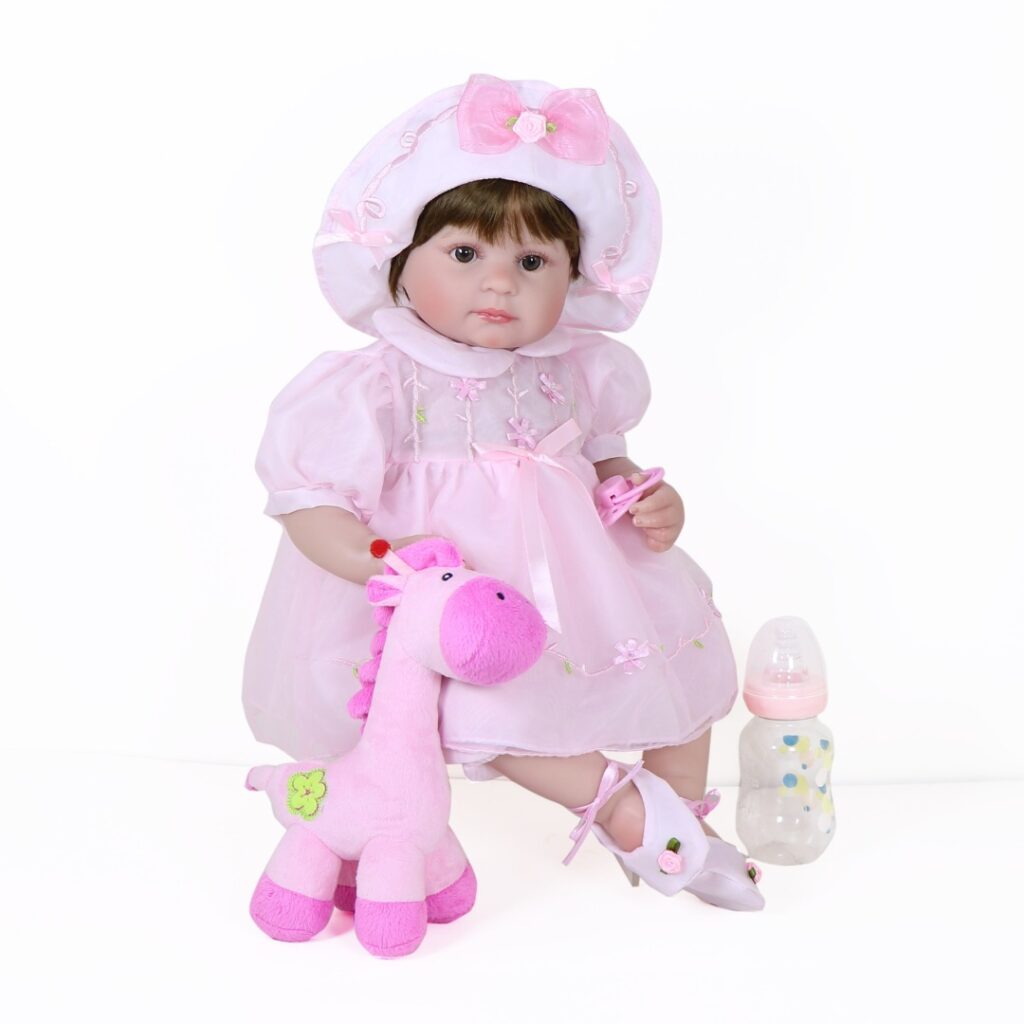 Molly Rose – 21” Realistic Reborn Baby Doll with Brown Wig Hair