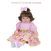 Pink Gingham Ruffle Dress Set with Bloomers & Bow – Reborn Doll Outfit (0–3 Month Size)