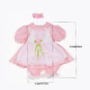 Pink Vintage Lace Dress Outfit for Reborn Dolls – Fits 20–22 Inch Dolls