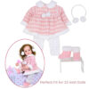 Pink Winter Coat & Boots Outfit for Reborn Dolls – Fits 22-Inch Dolls