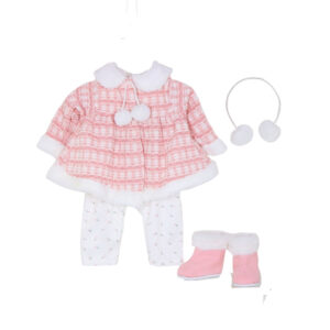 Pink Winter Coat & Boots Outfit for Reborn Dolls – Fits 22-Inch Dolls