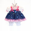 Galaxy print dress outfit for reborn dolls includes dress white top and bloomers fits 22 inch dolls