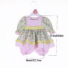 Pastel floral doll outfit sizing guide for 20 to 22 inch reborn dolls