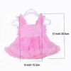 Pink ruffle party dress sizing guide for 22 inch reborn dolls